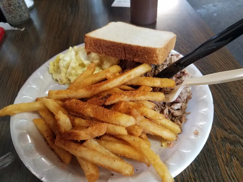 Chopped Pulled Pork Cajun Fries Potato Salad